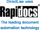 DirectLaw uses Rapidocs the leading document automation system